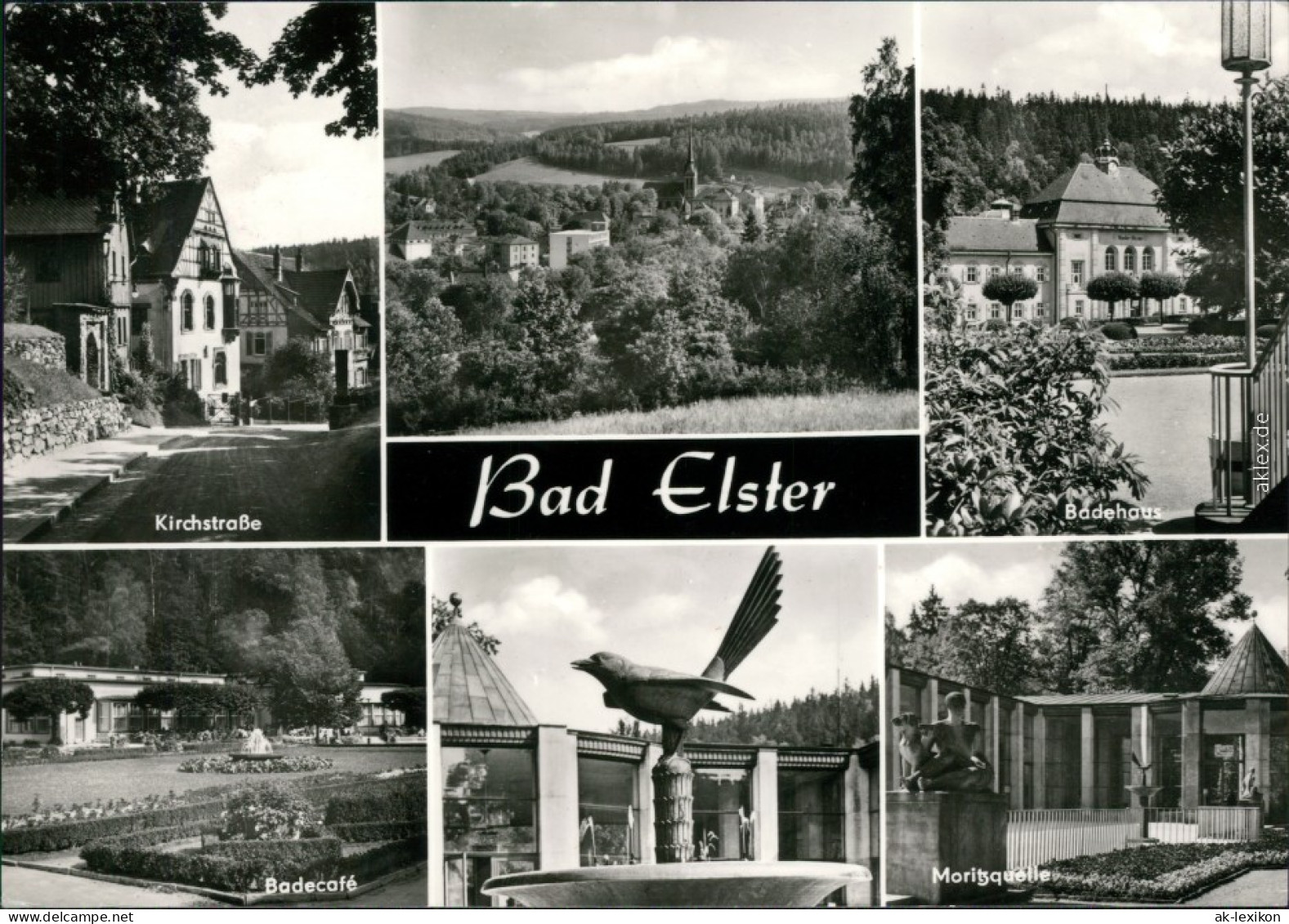 Bad Elster Kirchstraße, Überblick, Badehaus, Badecafé, Plastik,  1981 - Bad Elster