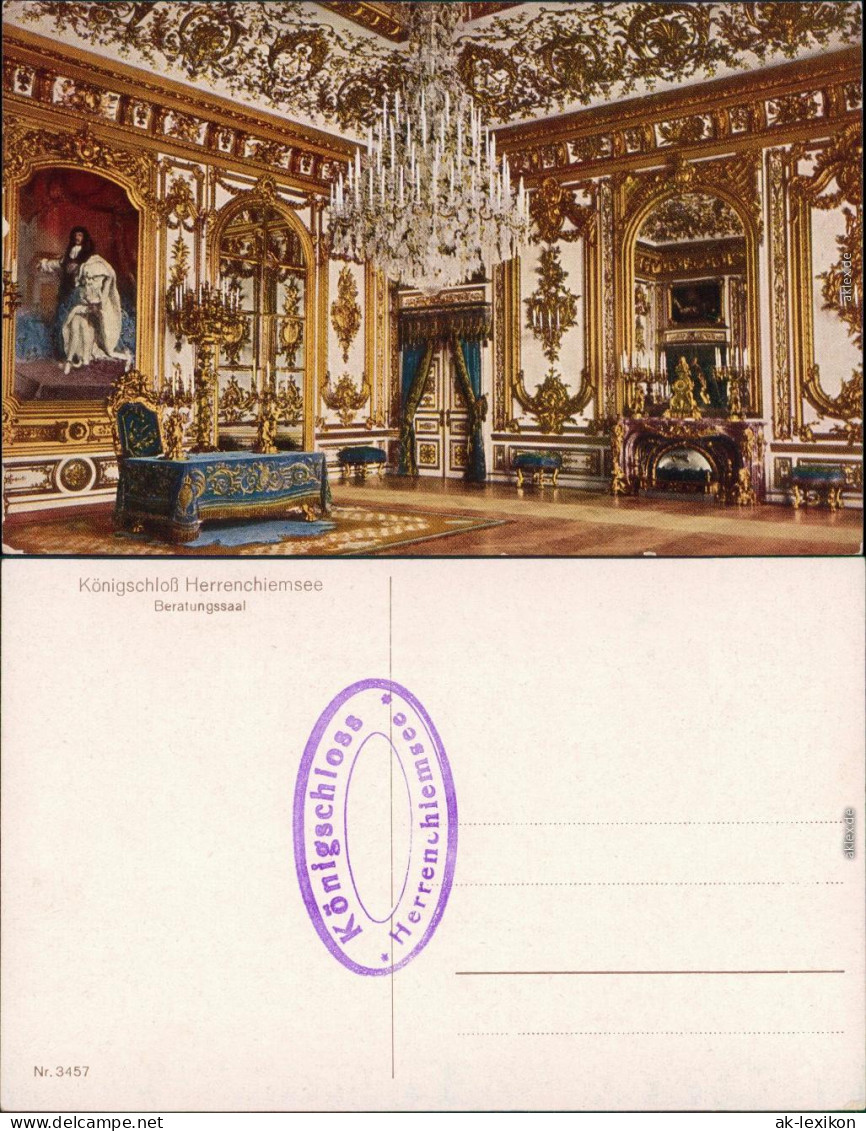 Chiemsee Herrenchiemsee / Herreninsel Mit Schloss - Beratungssaal 1915 - Chiemgauer Alpen