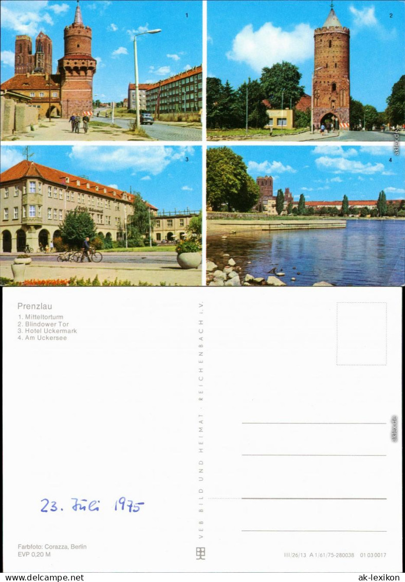 Prenzlau Mitteltorturm, Blindower Tor, Hotel, Am Uckersee 1975 - Prenzlau