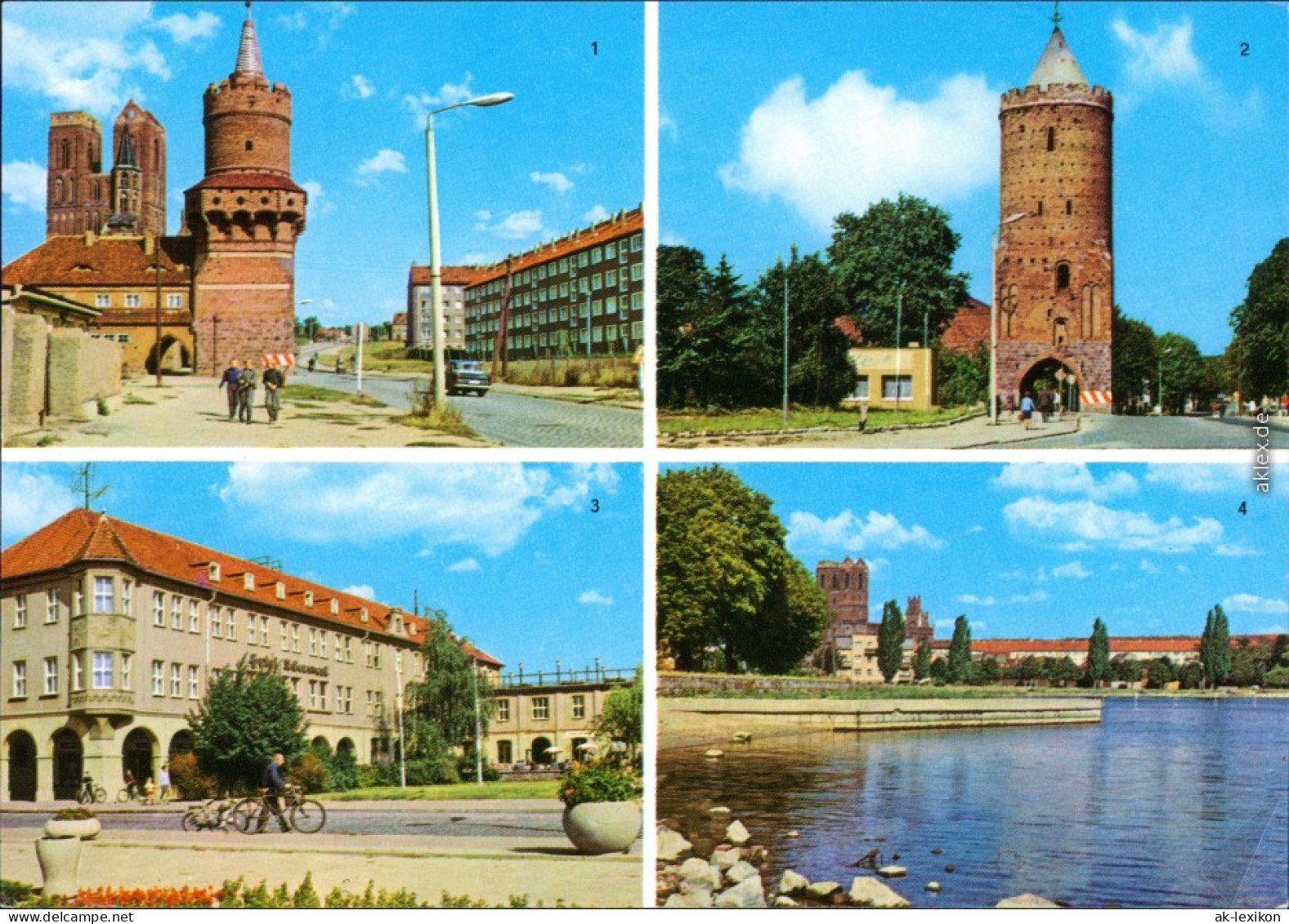 Prenzlau Mitteltorturm, Blindower Tor, Hotel, Am Uckersee 1975 - Prenzlau