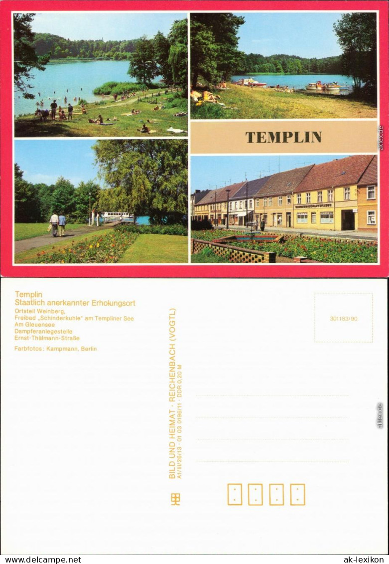 Templin OTWeinberg, Freibad  Dampferanlegestelle, Straße 1990 - Templin