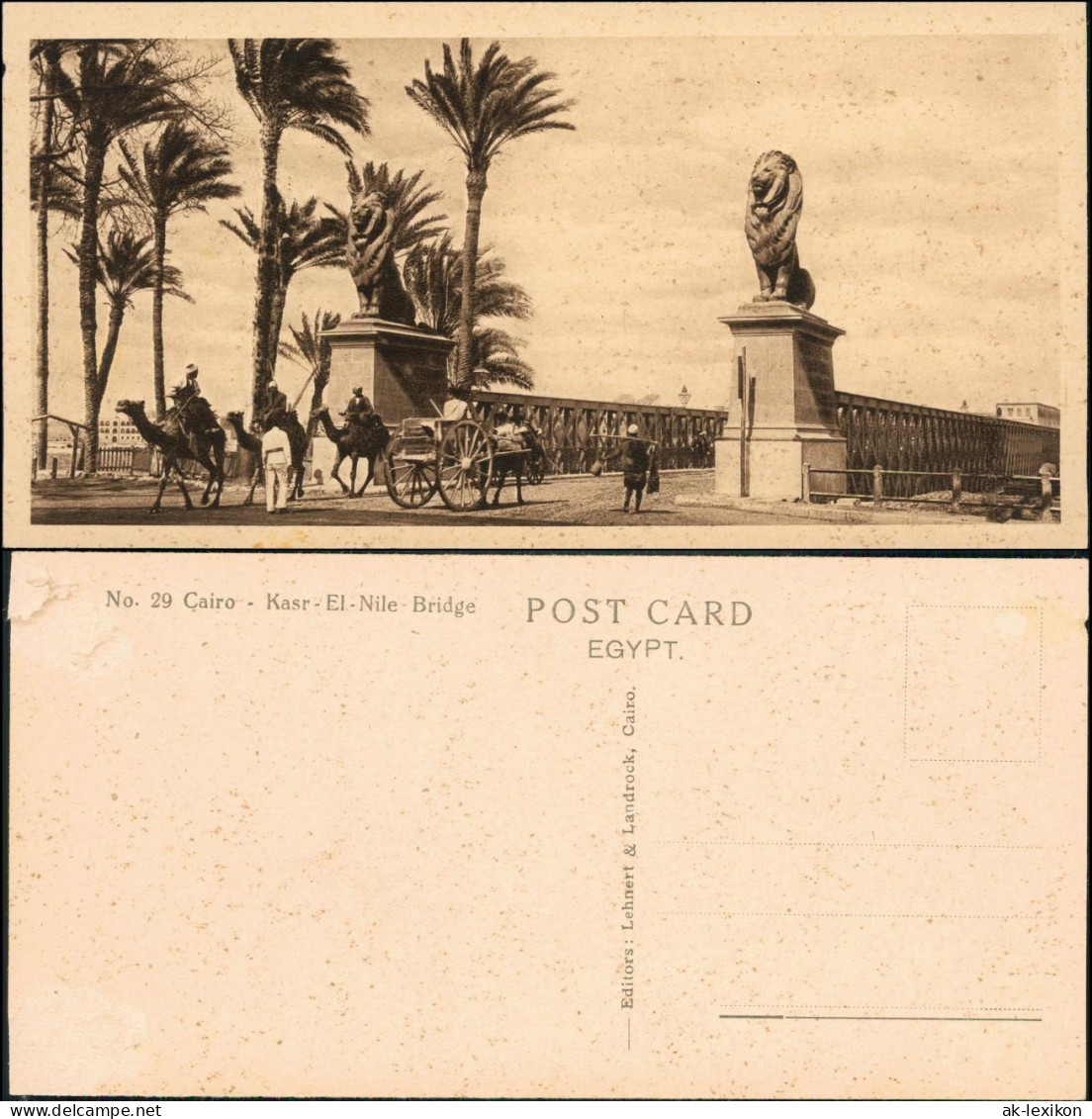 Kairo القاهرة Trachten - Typen ÄgyptenEgypt Kasr El Nile Brigde 1928 - Le Caire