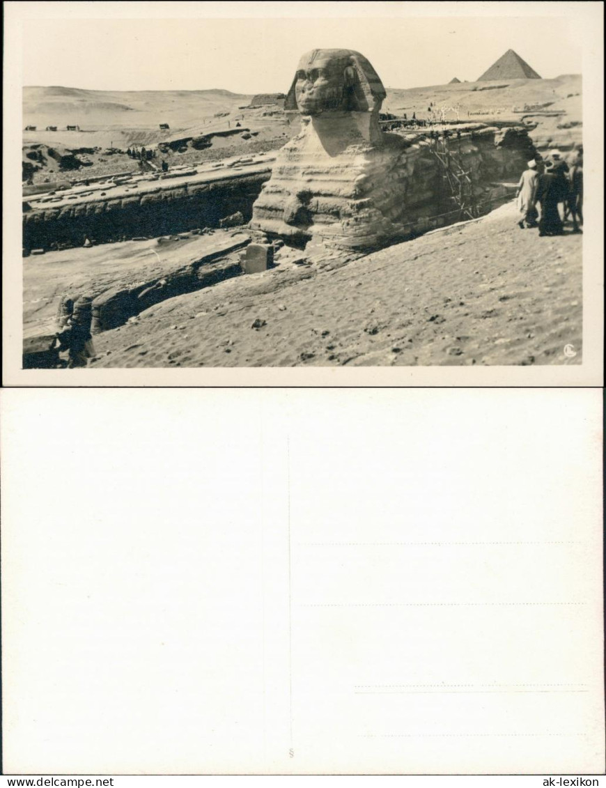 Kairo القاهرة Sphinx Im Hintergrund Pyramide 1929 - Le Caire