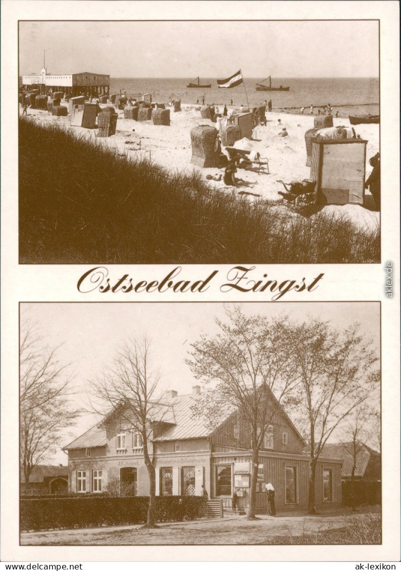 Ansichtskarte Zingst-Darss Strand Mit Strandkörben 1929/2004 - Zingst