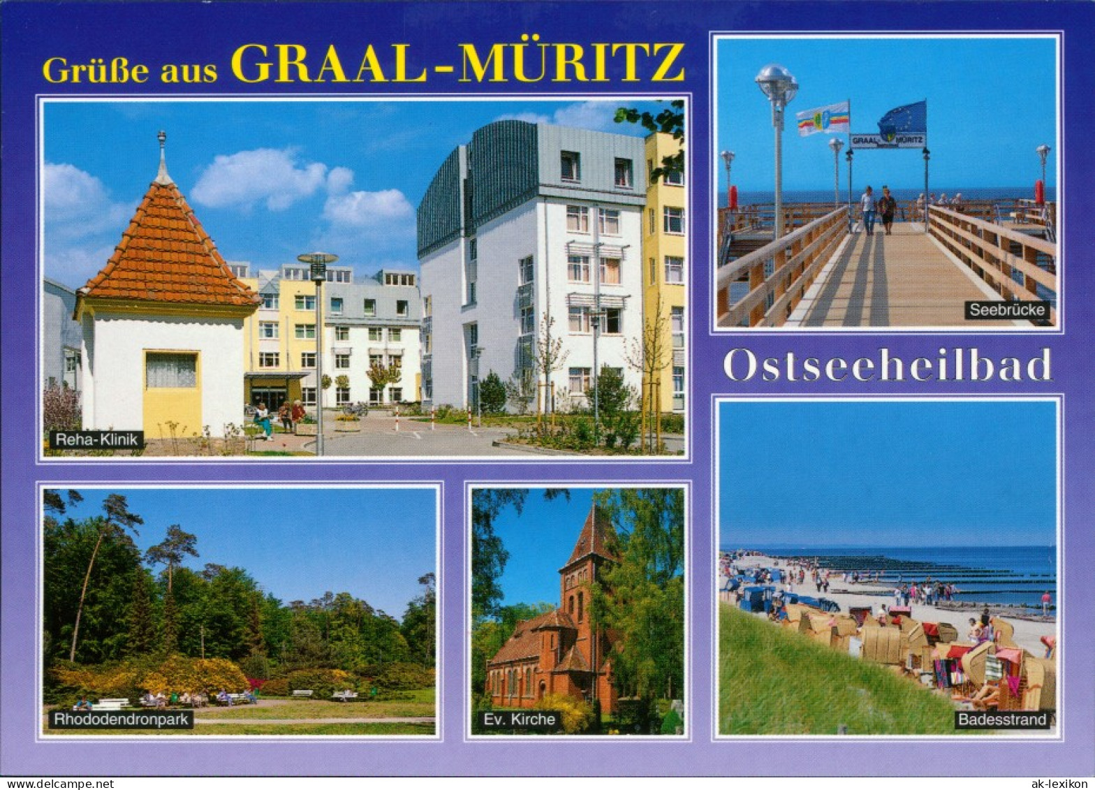 Graal-Müritz Reha-Klinik, Rhododendronpark,Badestrand, Seebrücke 1995 - Graal-Müritz