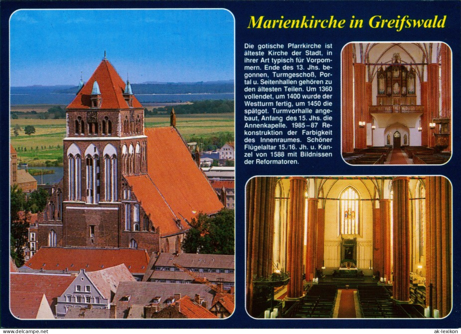 Ansichtskarte Greifswald St. Marienkirche 1995 - Greifswald