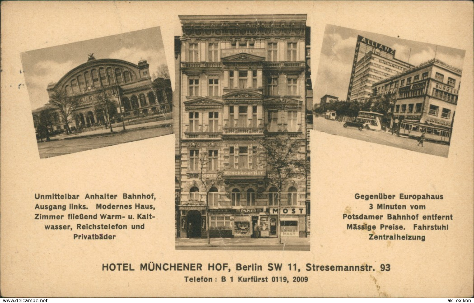 Kreuzberg-Berlin 3 Bild Münchner Hof - Europahaus Stresemannstraße 93 1933  - Kreuzberg