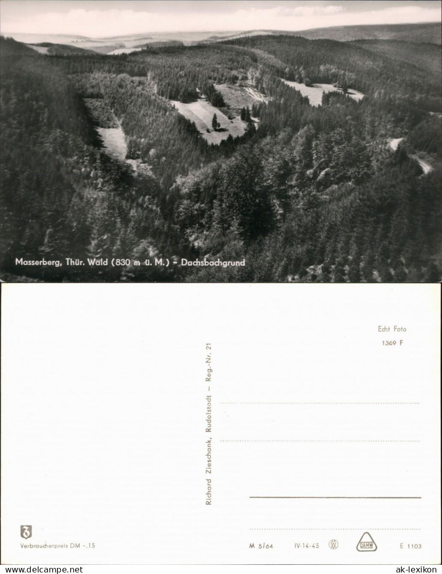 Ansichtskarte Masserberg Dachsbachgrund 1964 - Masserberg