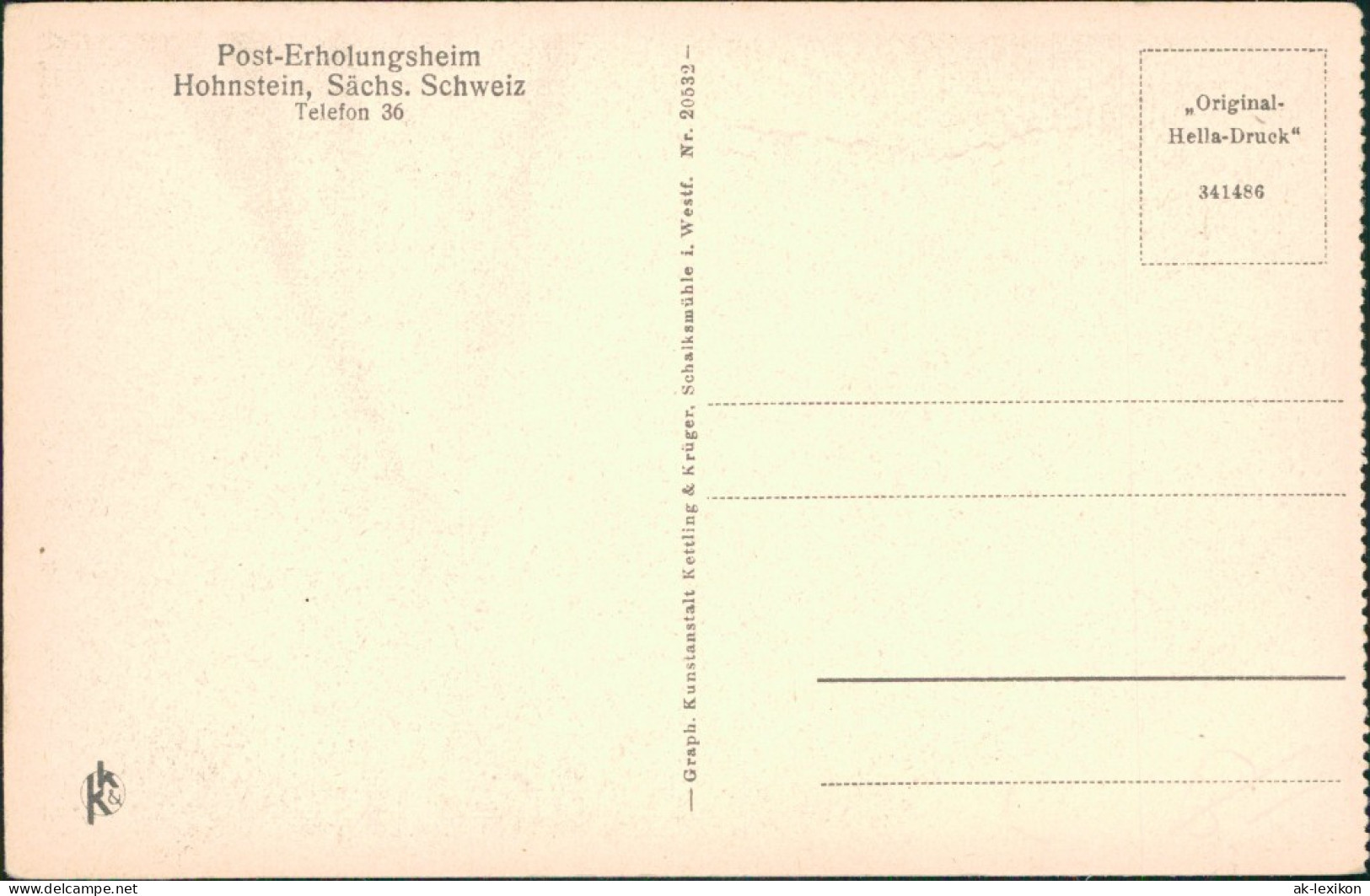 Hohnstein (Sächs. Schweiz) Fremdenzimmer Mit Veranda - Post Erholungsheim 1928  - Hohnstein (Saechs. Schweiz)