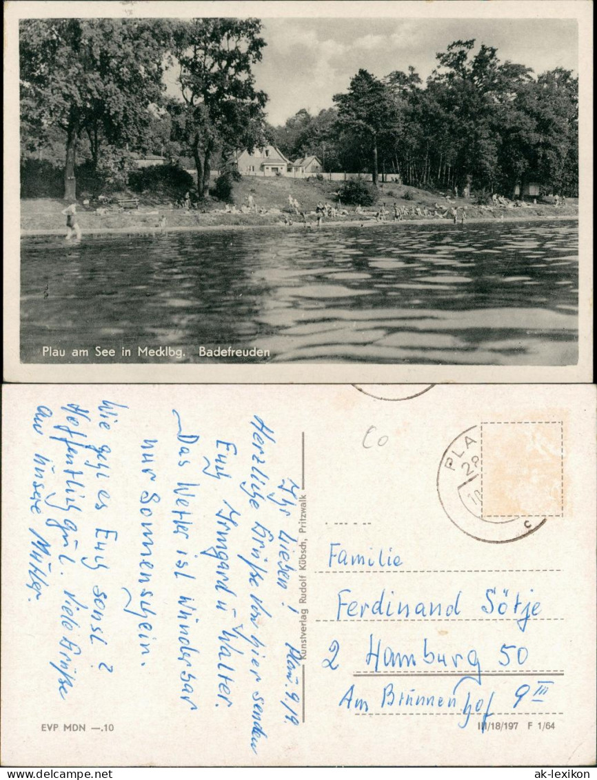 Ansichtskarte Plau (am See) Umland-Ansicht Badefreuden Am See 1965/1964 - Plau