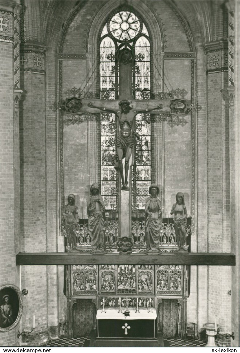 Ansichtskarte Güstrow Pfarrkirche - Triumphkreuz 1985 - Güstrow