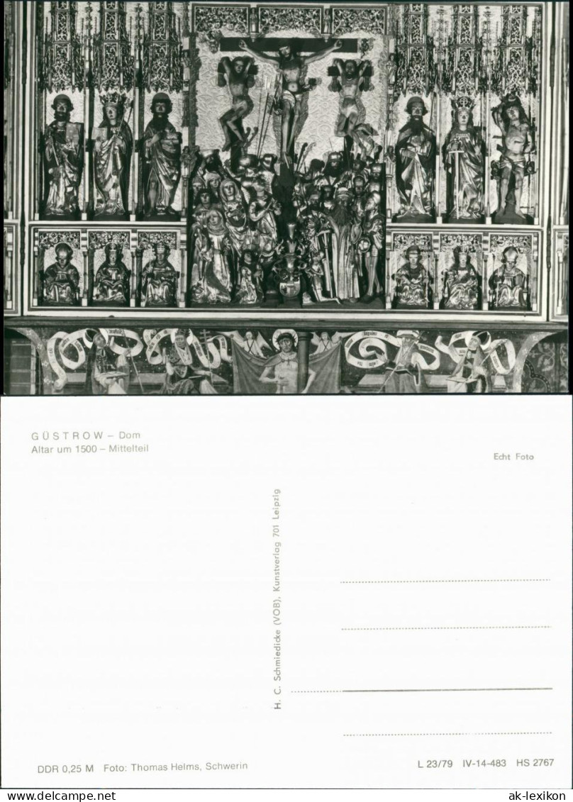 Ansichtskarte Güstrow Dom - Altar Um 1500 - Mittelteil 1979 - Güstrow