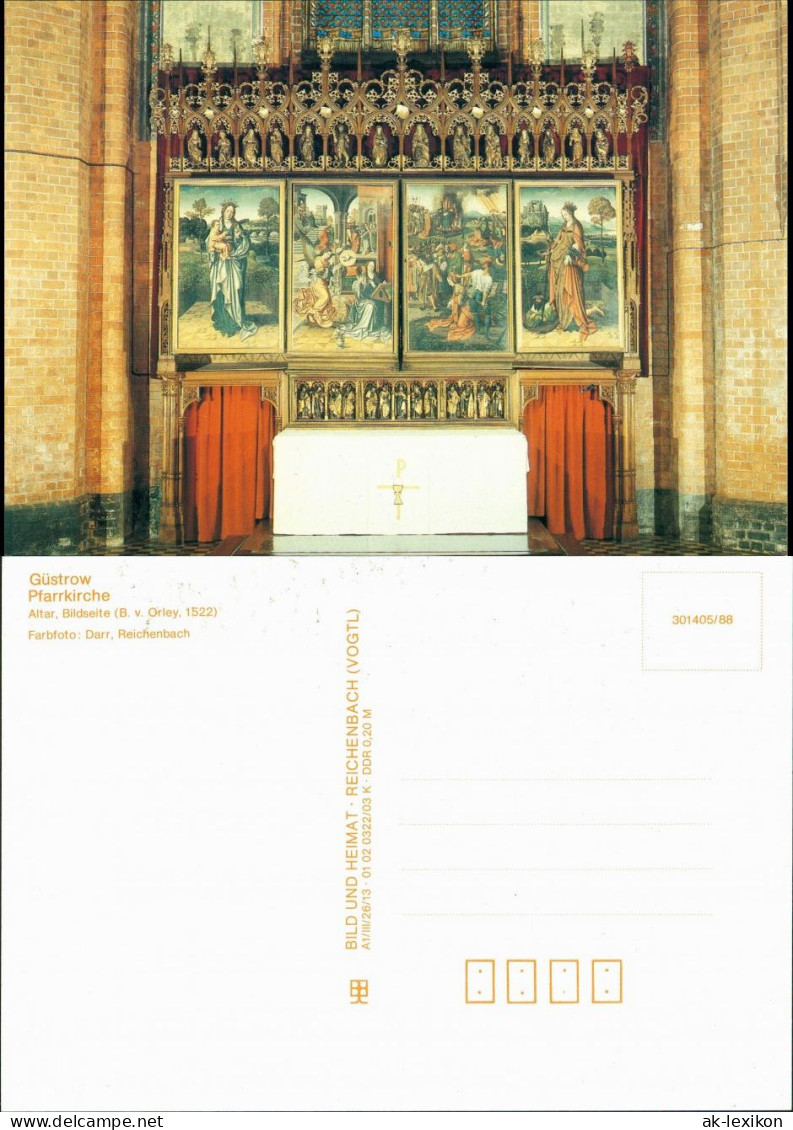 Güstrow Pfarrkirche - Altar - Bildseite (B. V. Orley, 1522) 1988 - Güstrow