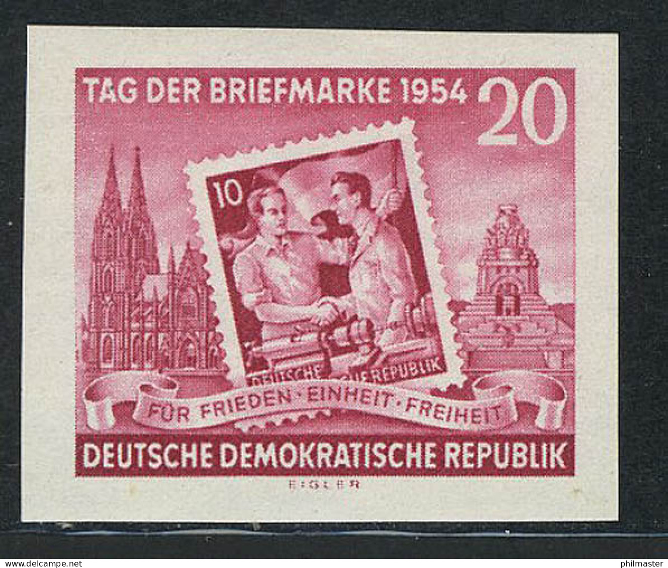 445B Tag Der Briefmarke, UNGEZÄHNT Aus Block ** - Neufs