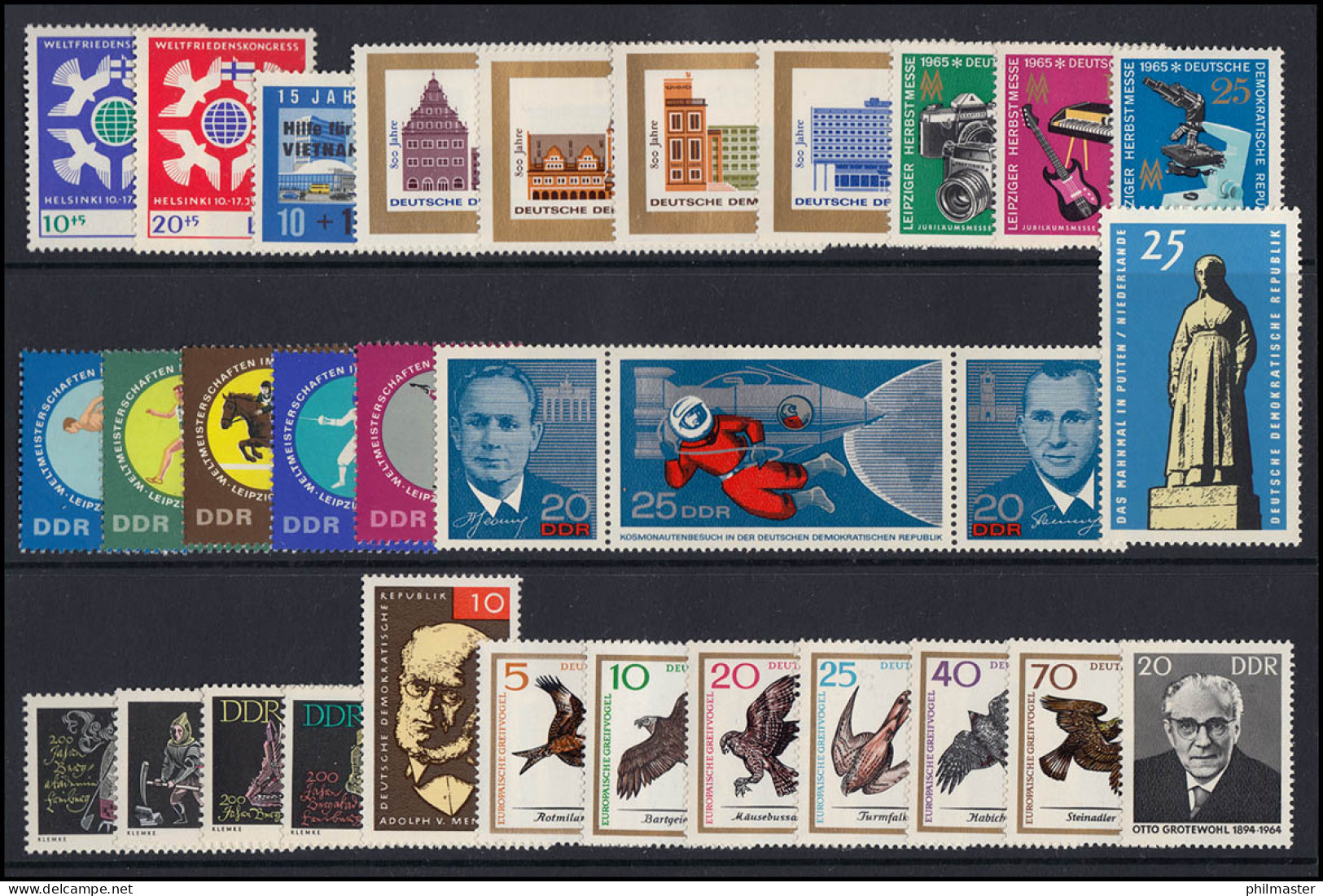 1084-1153 DDR-Jahrgang 1965 Komplett, Postfrisch ** / MNH - Colecciones Anuales