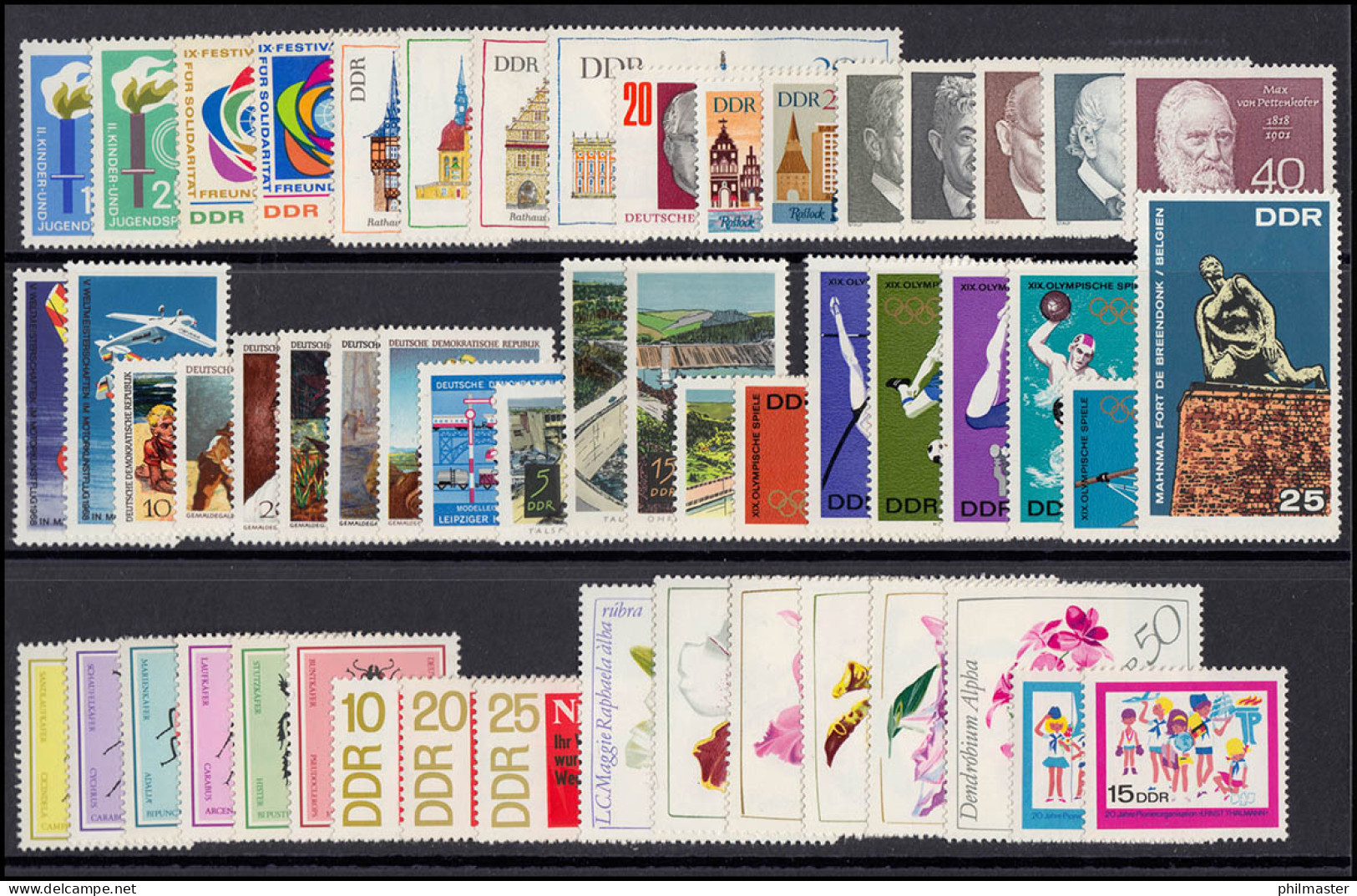 1335-1433 DDR-Jahrgang 1968 Komplett, Postfrisch ** / MNH - Annual Collections