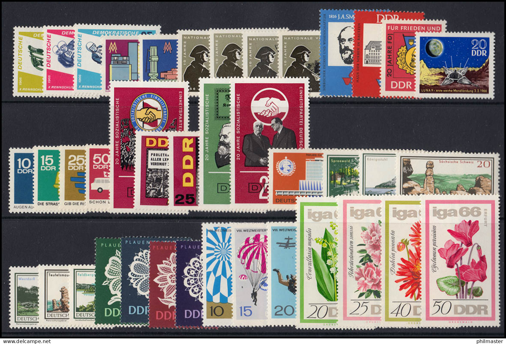 1154-1244 DDR-Jahrgang 1966 Komplett, Postfrisch ** / MNH - Collections Annuelles