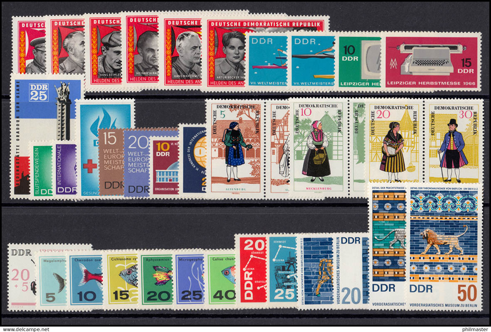 1154-1244 DDR-Jahrgang 1966 Komplett, Postfrisch ** / MNH - Colecciones Anuales