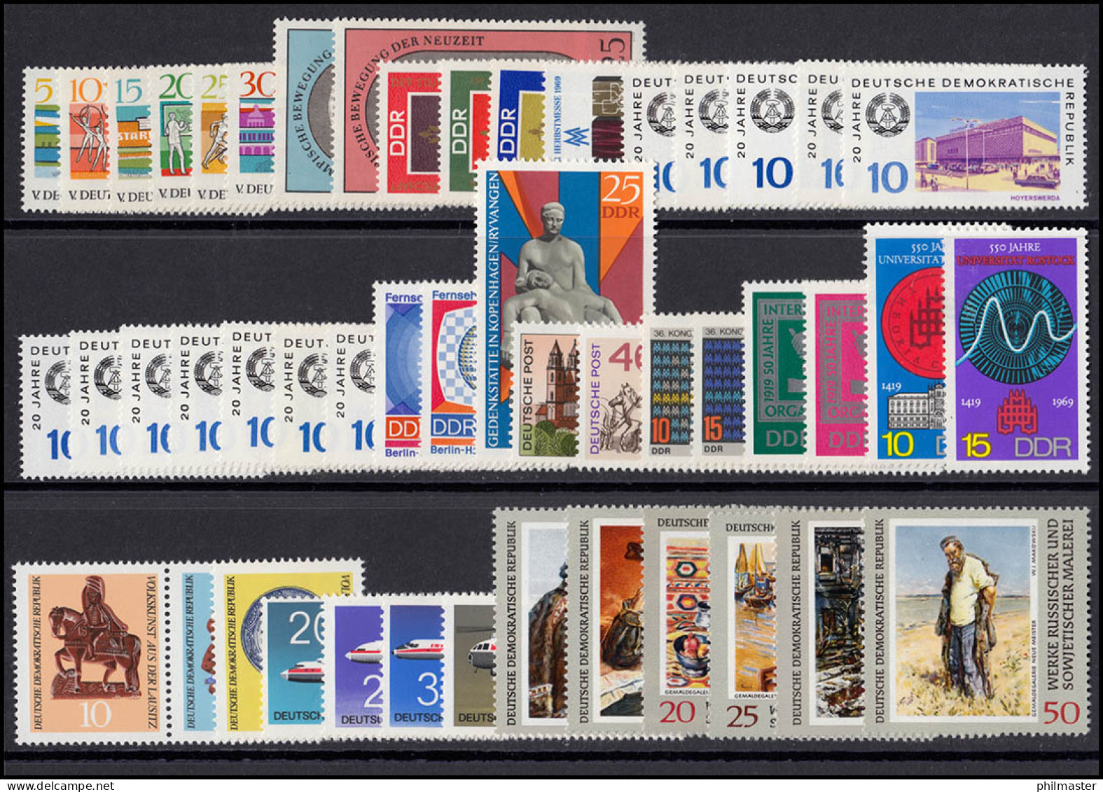 1434-1533 DDR-Jahrgang 1969 Komplett, Postfrisch ** / MNH - Annual Collections