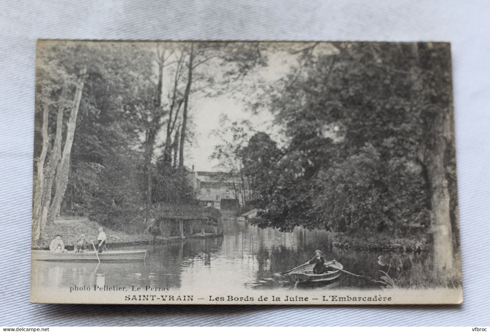 Cpa 1918, Saint Vrain, Les Bords De La Juine, L'embarcadère, Essonne 91 - Saint Vrain