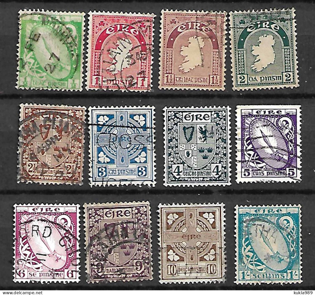 IRELAND STAMPS ., 1922/1923. Sc.#65-76, Mi.#40A-51A, USED - Usati