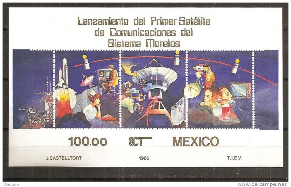 MEXICO.....1985:SATELLITE Michel1100-2strip Mnh** - Otros & Sin Clasificación