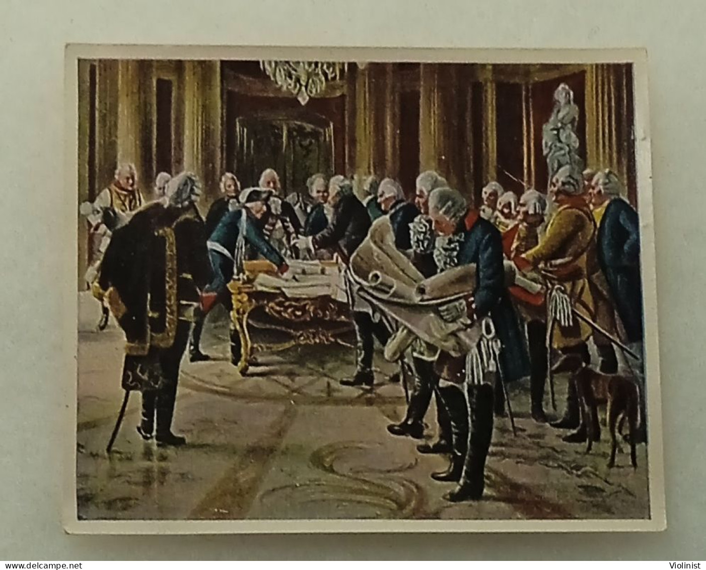 Bilder Deutscher Geschichte-Friedrich Der Große Halt Kriegsrat Mit Seinen Generalen-August 1756. - History