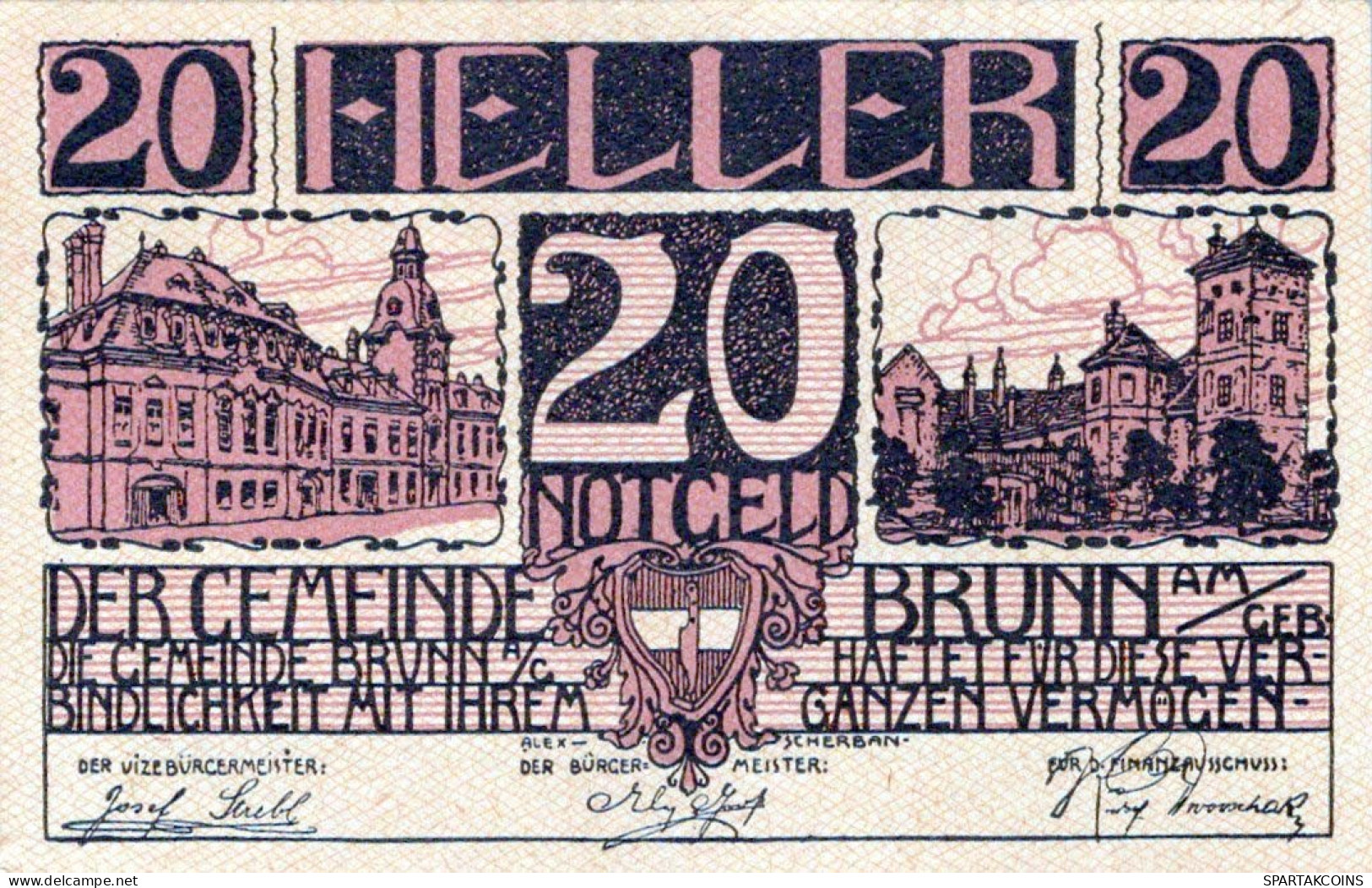 20 HELLER 1920 Stadt BRUNN AM GEBIRGE Niedrigeren Österreich Notgeld #PF372 - [11] Emisiones Locales