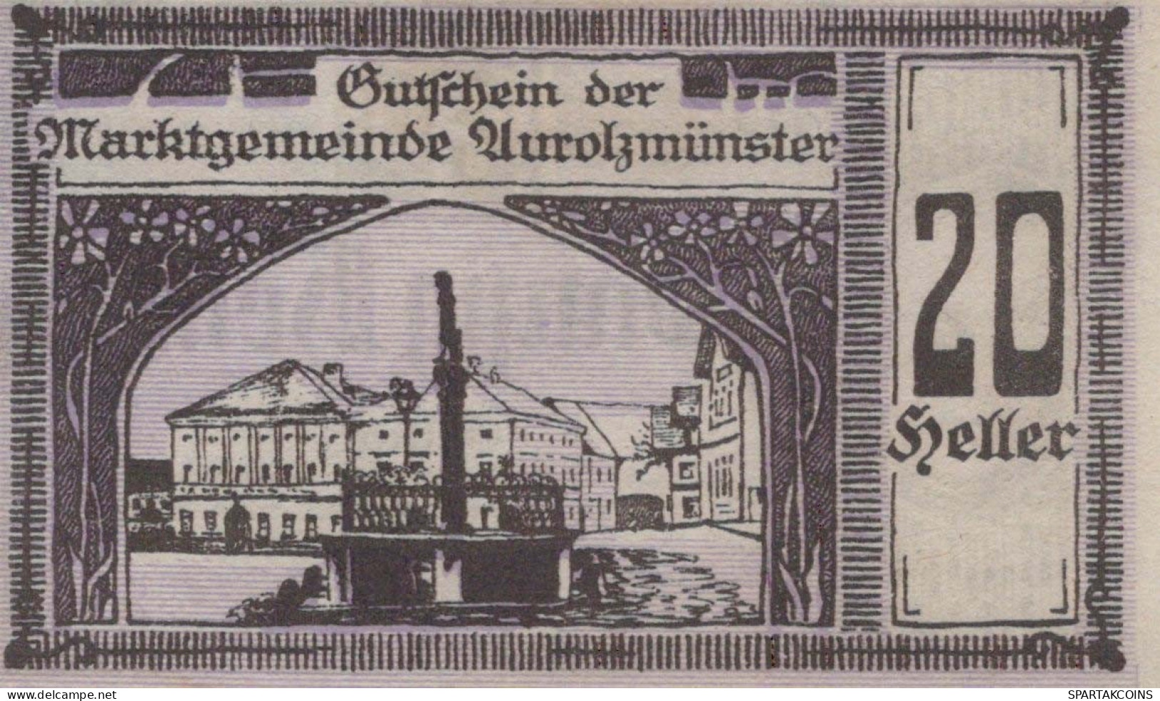 20 HELLER 1920 Stadt AUROLZMÜNSTER Oberösterreich Österreich Notgeld #PF344 - [11] Emisiones Locales