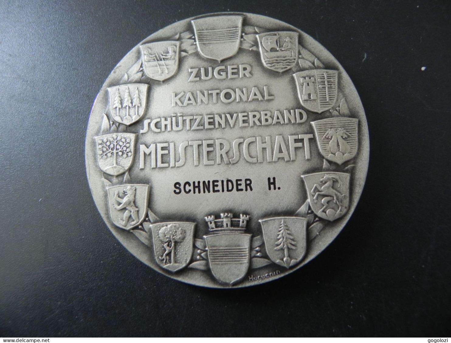 Medaille Medal - Schweiz Suisse Switzerland - Zug Zuger Kantonal Schützenverband Meisterschaft 50 Meter - Autres & Non Classés