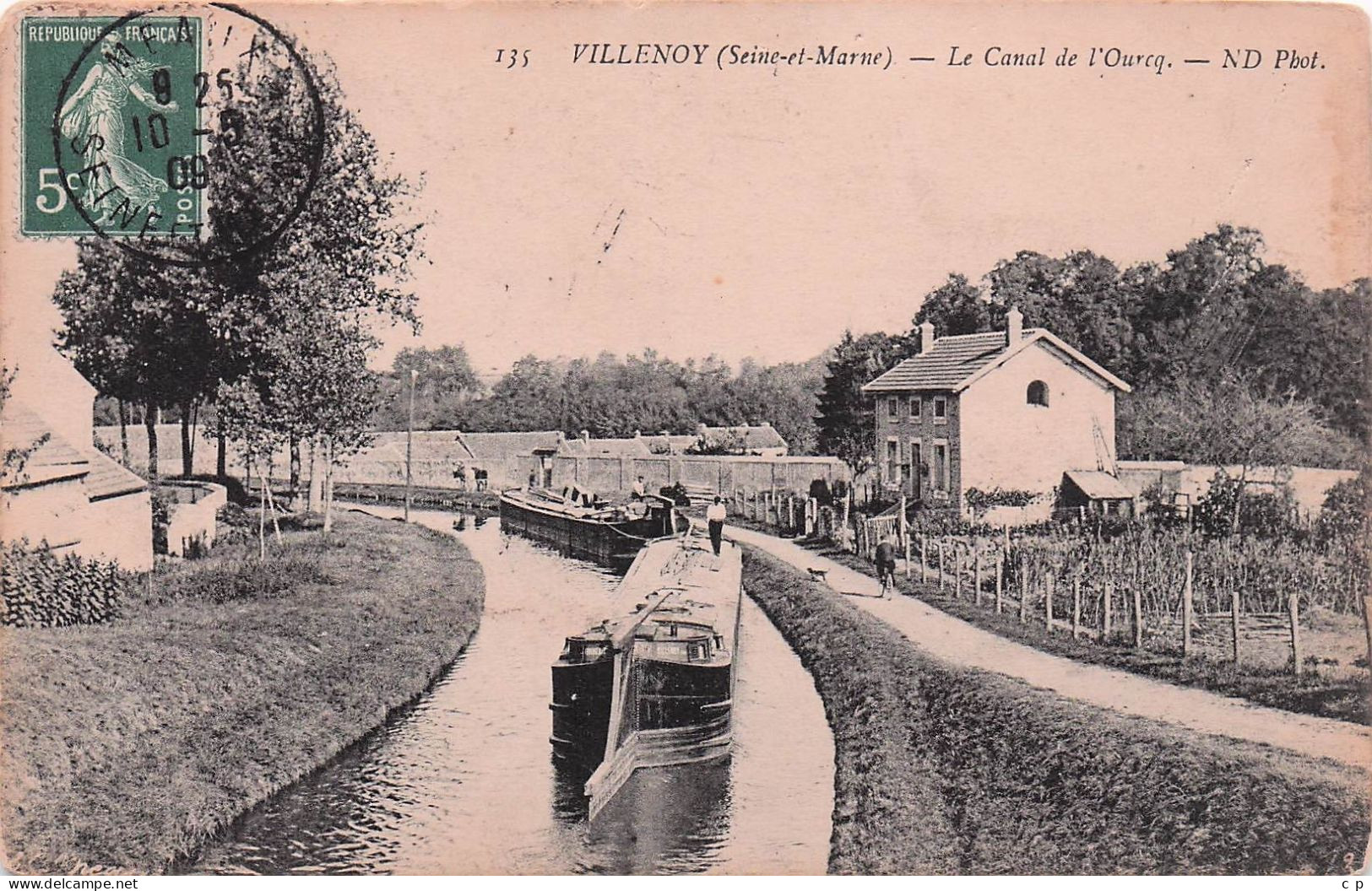 Villenoy - Le Canal De L'Ourcq - Peniches  - CPA °Jp - Villenoy