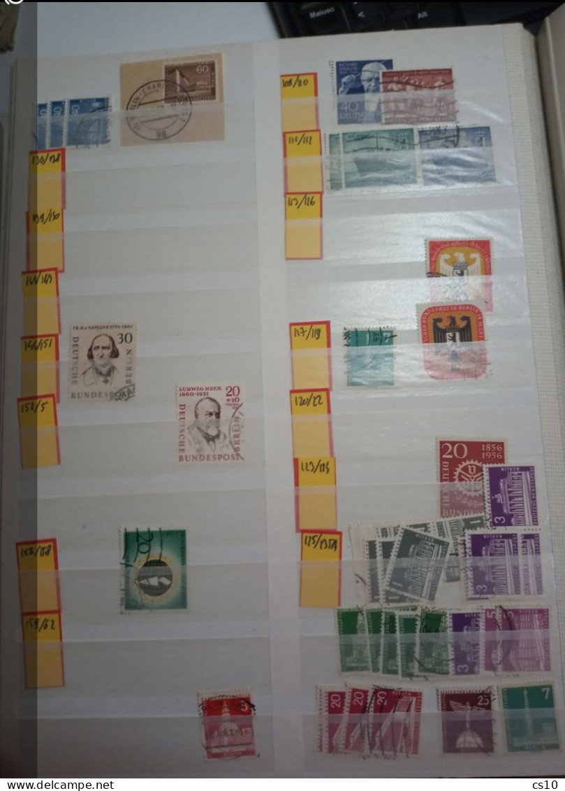 Germany Berlin USED Issues Wholesale Lot In 20 Scans And 700 ++ Pcs Incl. Semipostals & HVs High Cat.Value - Sammlungen