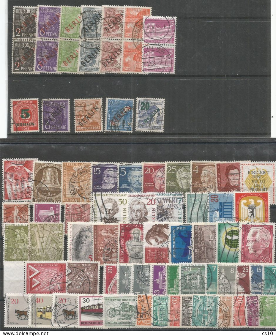 Germany Berlin USED Issues Wholesale Lot In 20 Scans And 700 ++ Pcs Incl. Semipostals & HVs High Cat.Value - Gebruikt