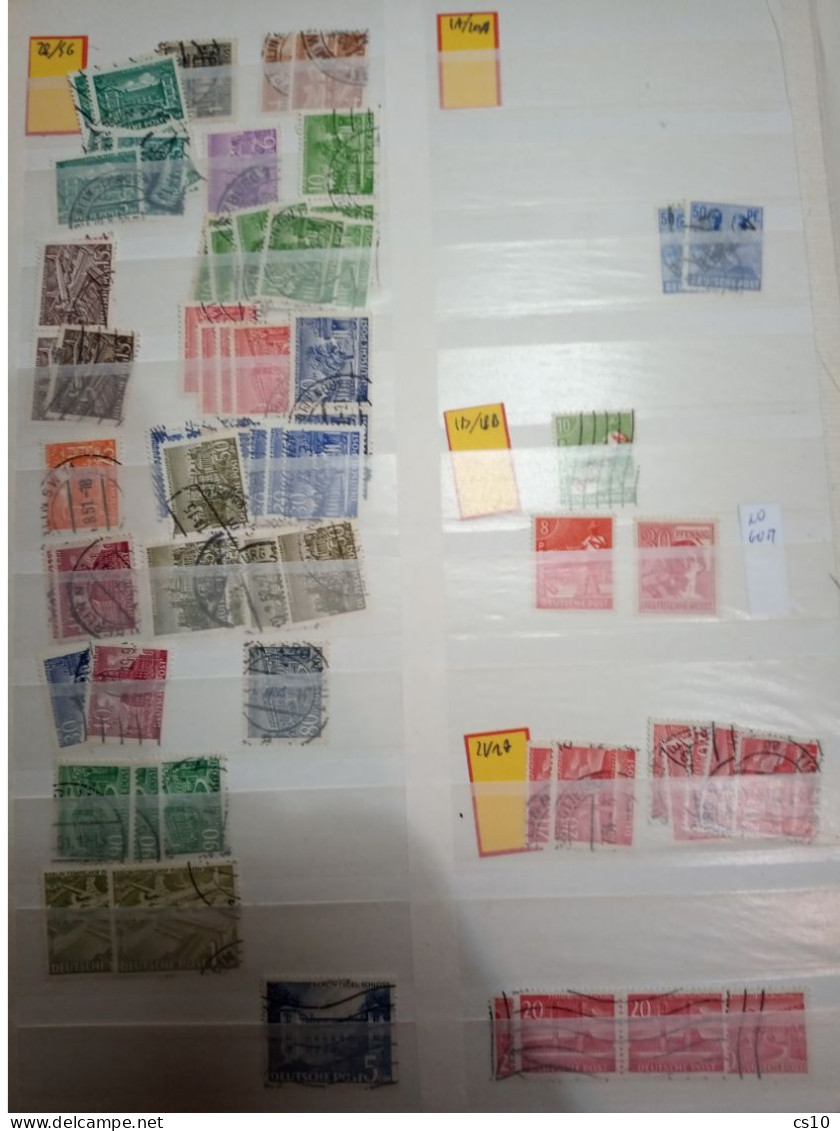 Germany Berlin USED Issues Wholesale Lot In 20 Scans And 700 ++ Pcs Incl. Semipostals & HVs High Cat.Value - Used Stamps