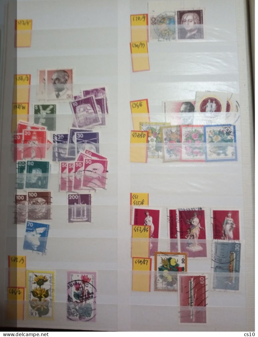 Germany Berlin USED Issues wholesale lot in 20 scans and 700 ++ pcs incl. Semipostals & HVs high cat.Value