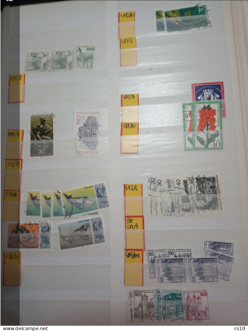 Germany Berlin USED Issues wholesale lot in 20 scans and 700 ++ pcs incl. Semipostals & HVs high cat.Value
