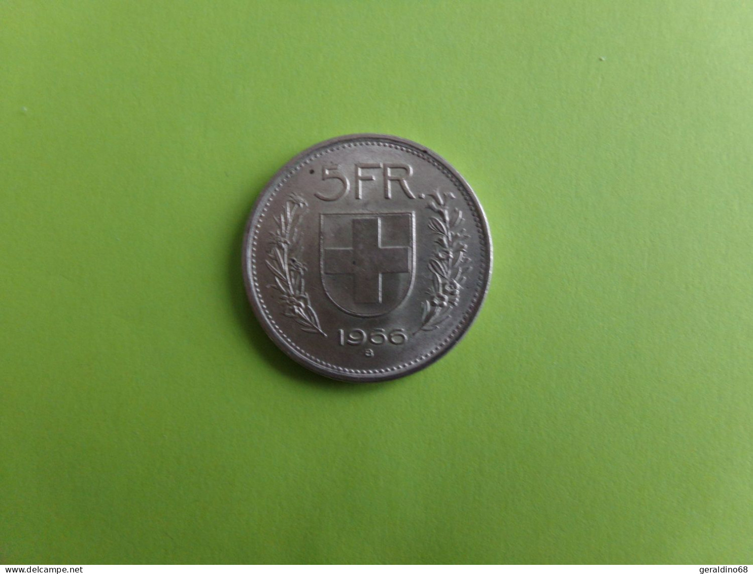 Pièce De 5 Fr Suisse  Argent 1966 - 5 Franken