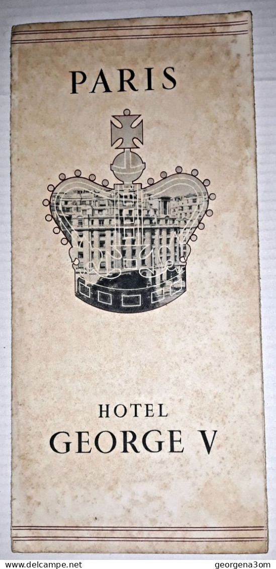 FRANCE GREAT BRITAIN GB UK HOTEL GEORGE V NICE OLD ADVERTISING PAMPHLETE.... RARE - Hotel Labels