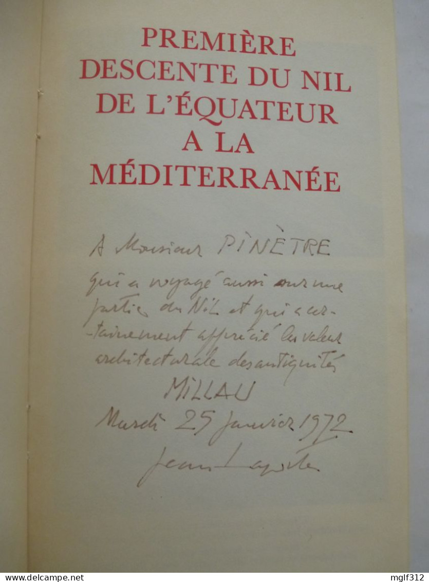 ÉGYPTE 1ère DESCENTE Du NIL De Jean LAPORTE - Livre Dédicacés En 1972 - Voir Les Scans - Gesigneerde Boeken