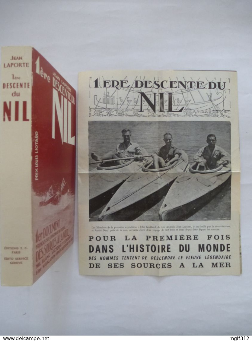 ÉGYPTE 1ère DESCENTE Du NIL De Jean LAPORTE - Livre Dédicacés En 1972 - Voir Les Scans - Signierte Bücher