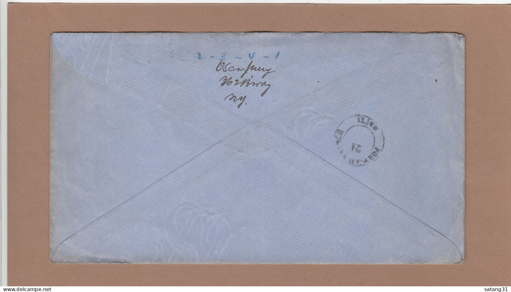 ENTIER POSTAL AVEC AFFRANCHISSEMENT COMPLEMENTAIRE DE NEW YORK POUR PORT AU PRINCE,HAITI. PAR SS "PRINS WILLEM III"1894. - ...-1900