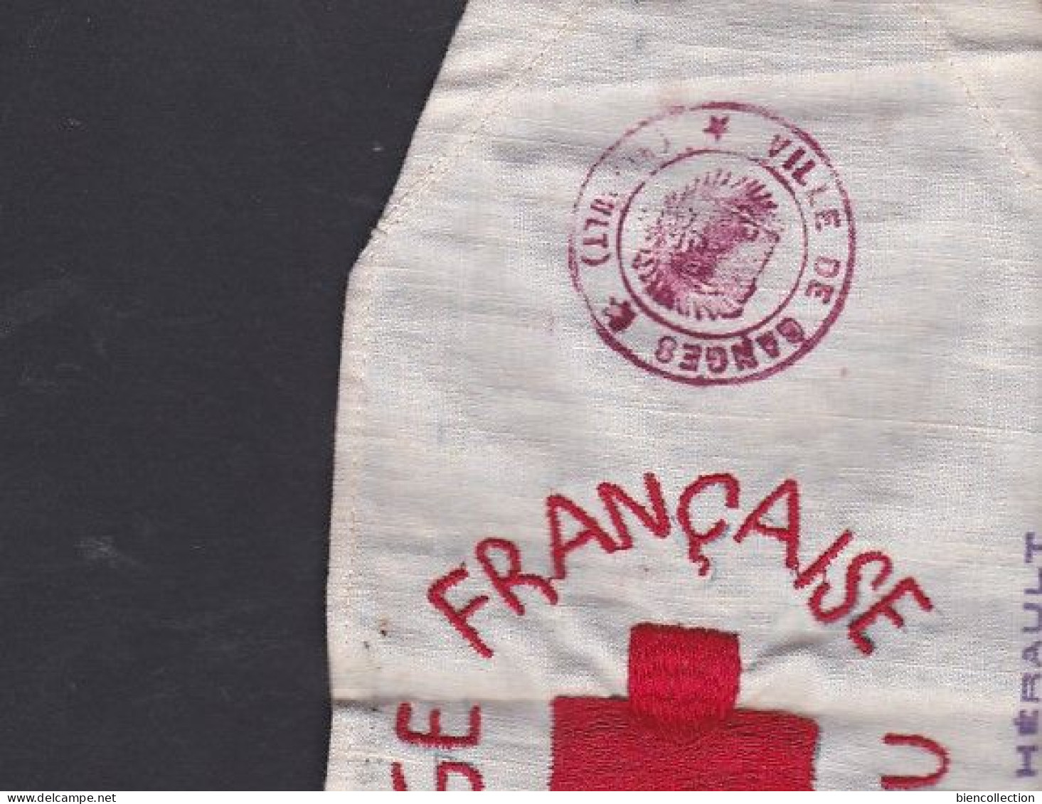 Brassard De La Croix Rouge De Ganges (Hérault) De La Guerre De 1939/45 - 1939-45