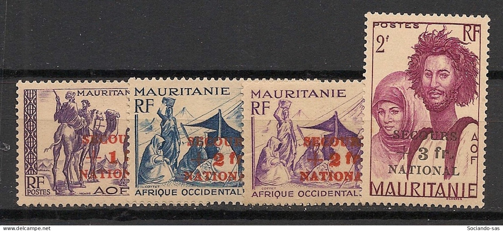 MAURITANIE - 1941 - N°YT. 119 à 122 - Secours National - Neuf Luxe ** / MNH / Postfrisch - Neufs