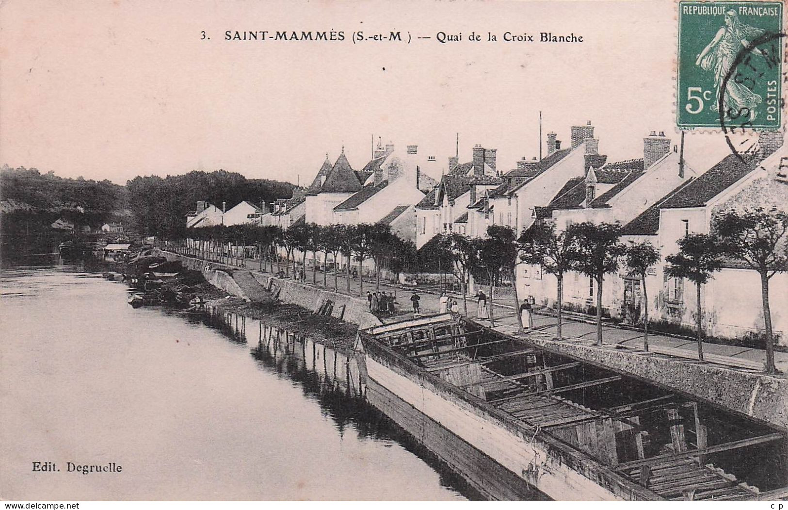 Saint Mammes - Peniche - Quai De La Croix Blanche  - CPA °Jp - Saint Mammes