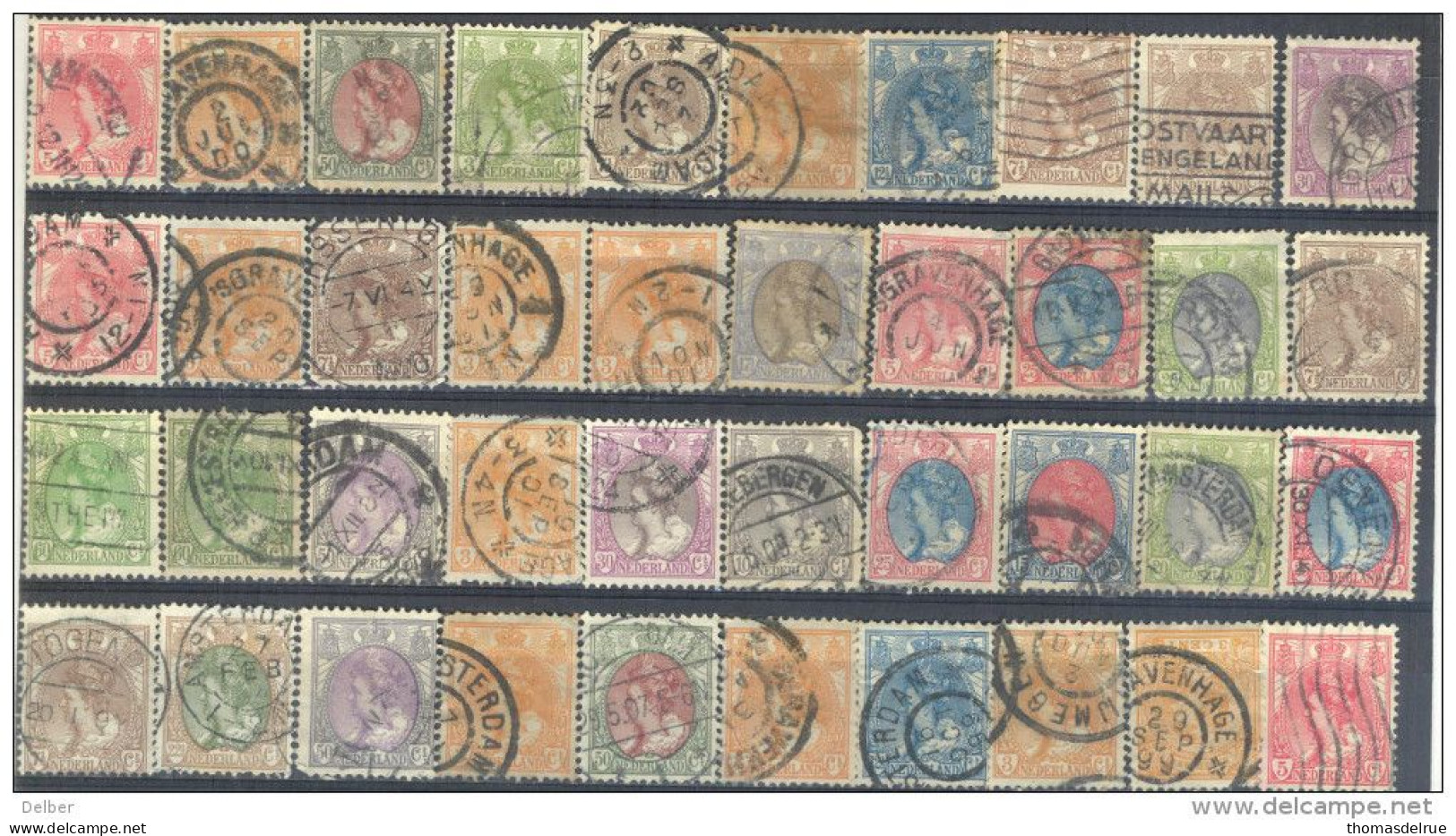 3Rv-564: Restje Van 40 Zegels..... Om Verder Uit Te Zoeken... Oa. 9x N° 56 Ook Nijmegen... - Used Stamps