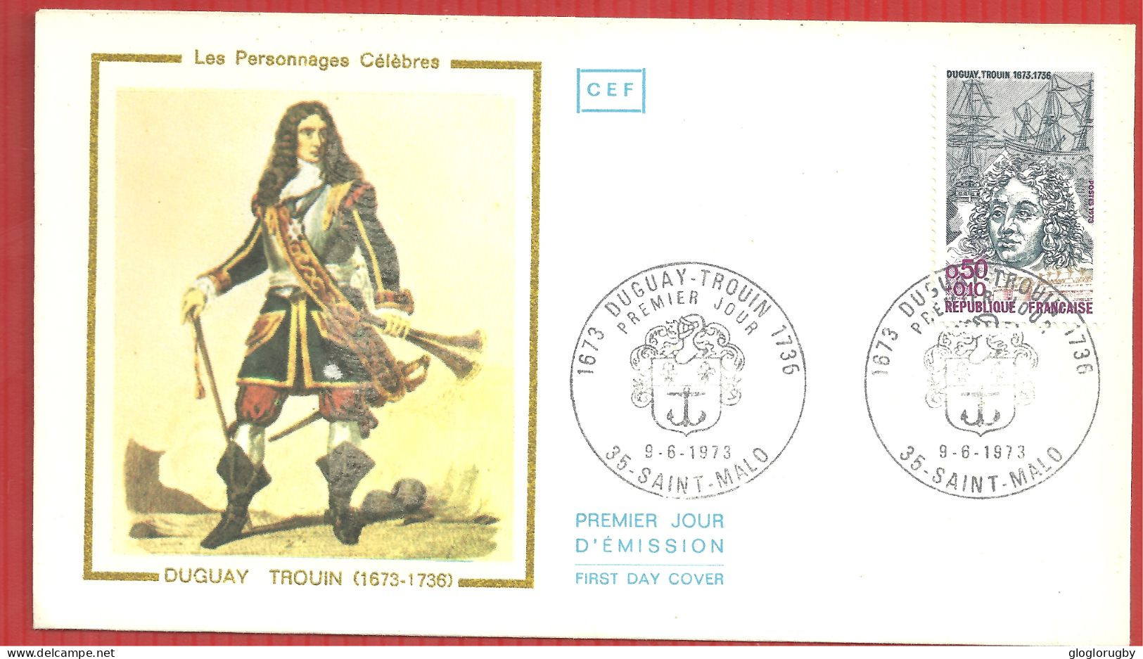 FDC DUGUAY TROIN SAINT MALO 9 6 1973 - 1970-1979