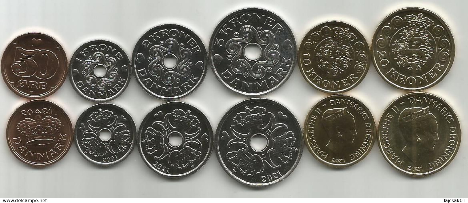 Denmark 2021. 6 Coins UNC Set - Denemarken