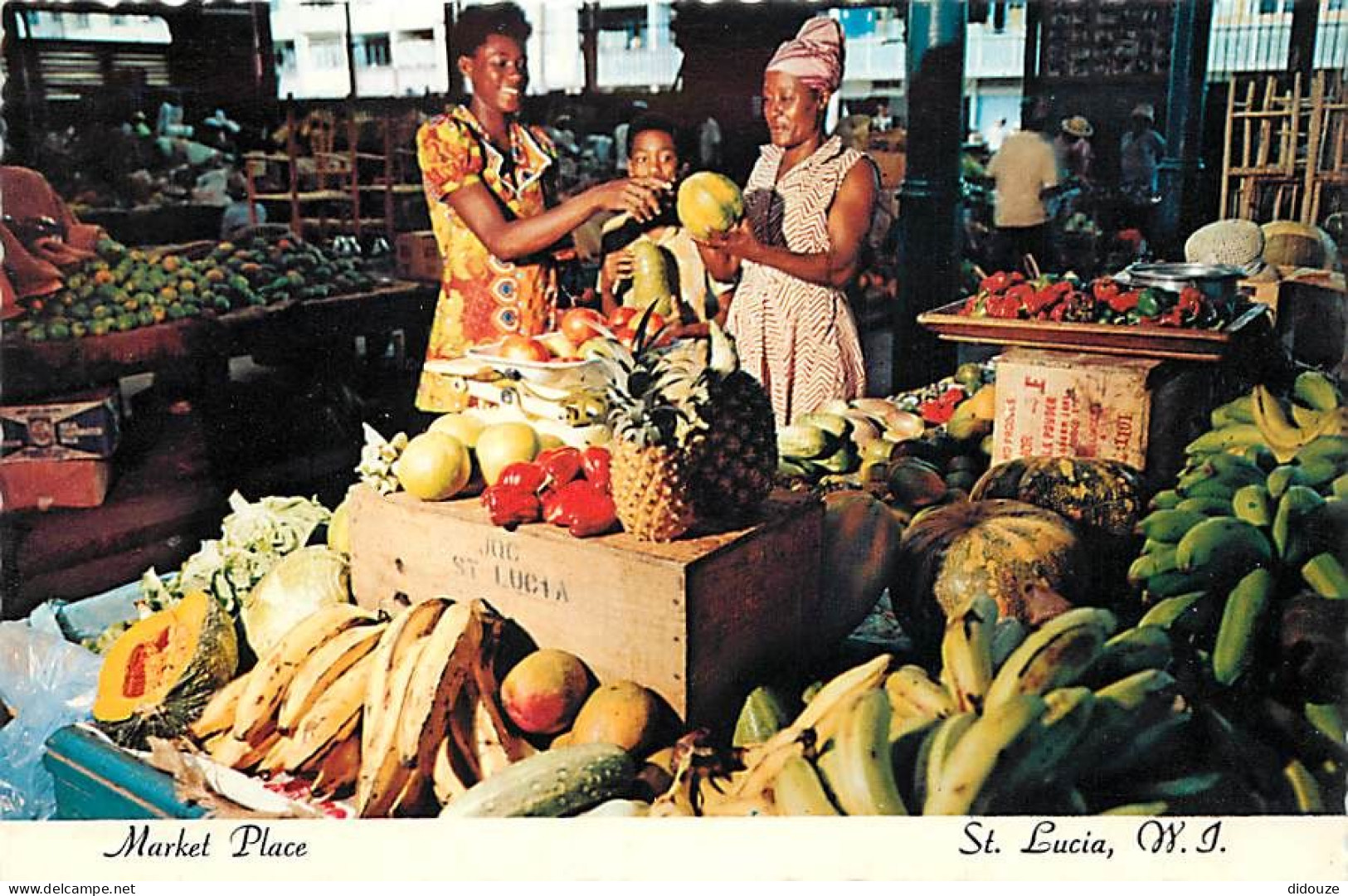 Antilles - Sainte Lucie - Saint Lucia - Market Place - Le Marché - Fruits Et Légumes - CPM - Voir Scans Recto-Verso - Sainte-Lucie