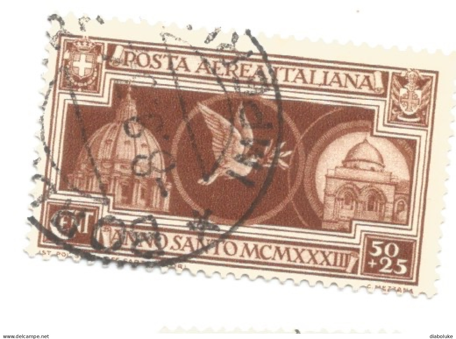 (REGNO D'ITALIA) 1933, ANNO SANTO - Serie Di 2 Francobolli Usati, Annulli Da Periziare - Airmail