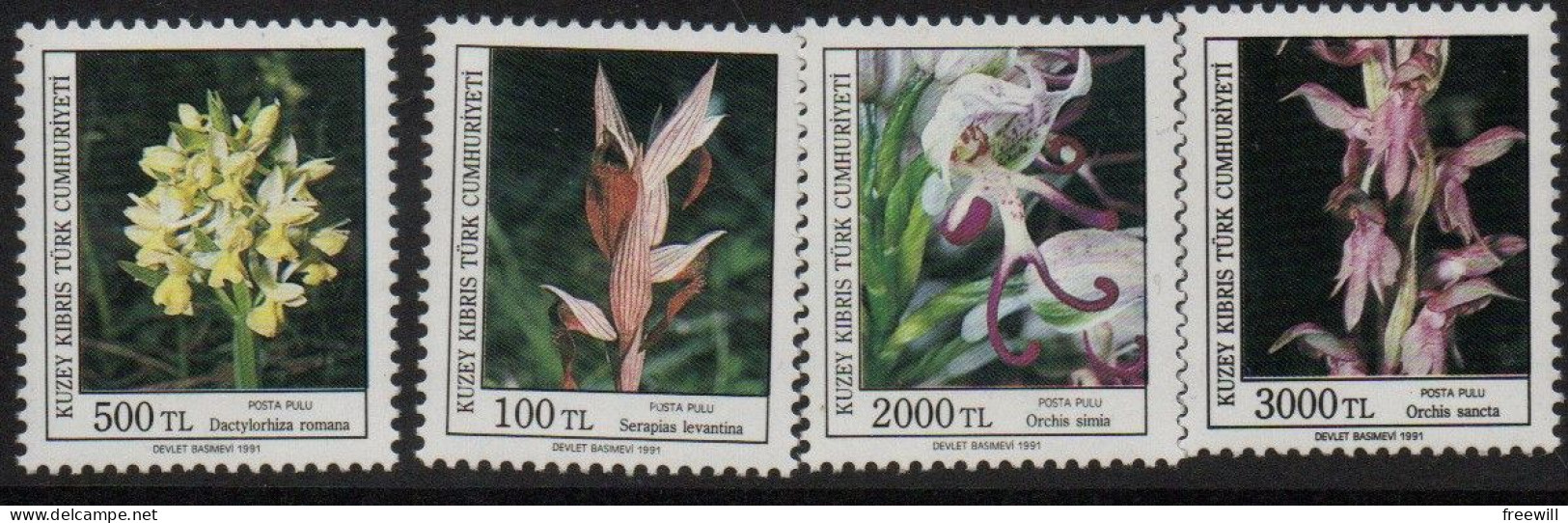 Chypre Turque - Turkish Cyprus Fleurs-Flowers-Bloemen XXX 1991 - Unused Stamps